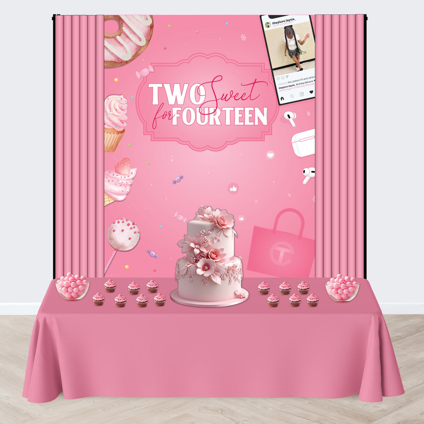 Custom Vinyl Backdrop - (Design, Print & Ship)