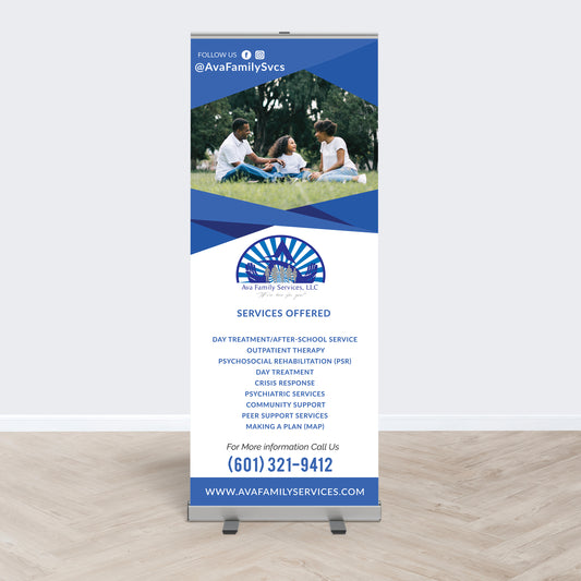 Retractable Banner (Print, Design, Ship)